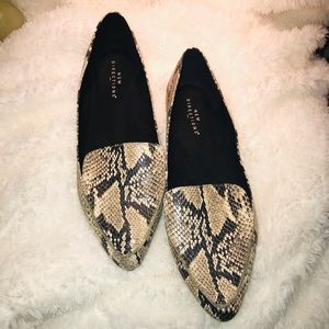 New Directions Ramelle Snake Print Flat Shoes Loafers